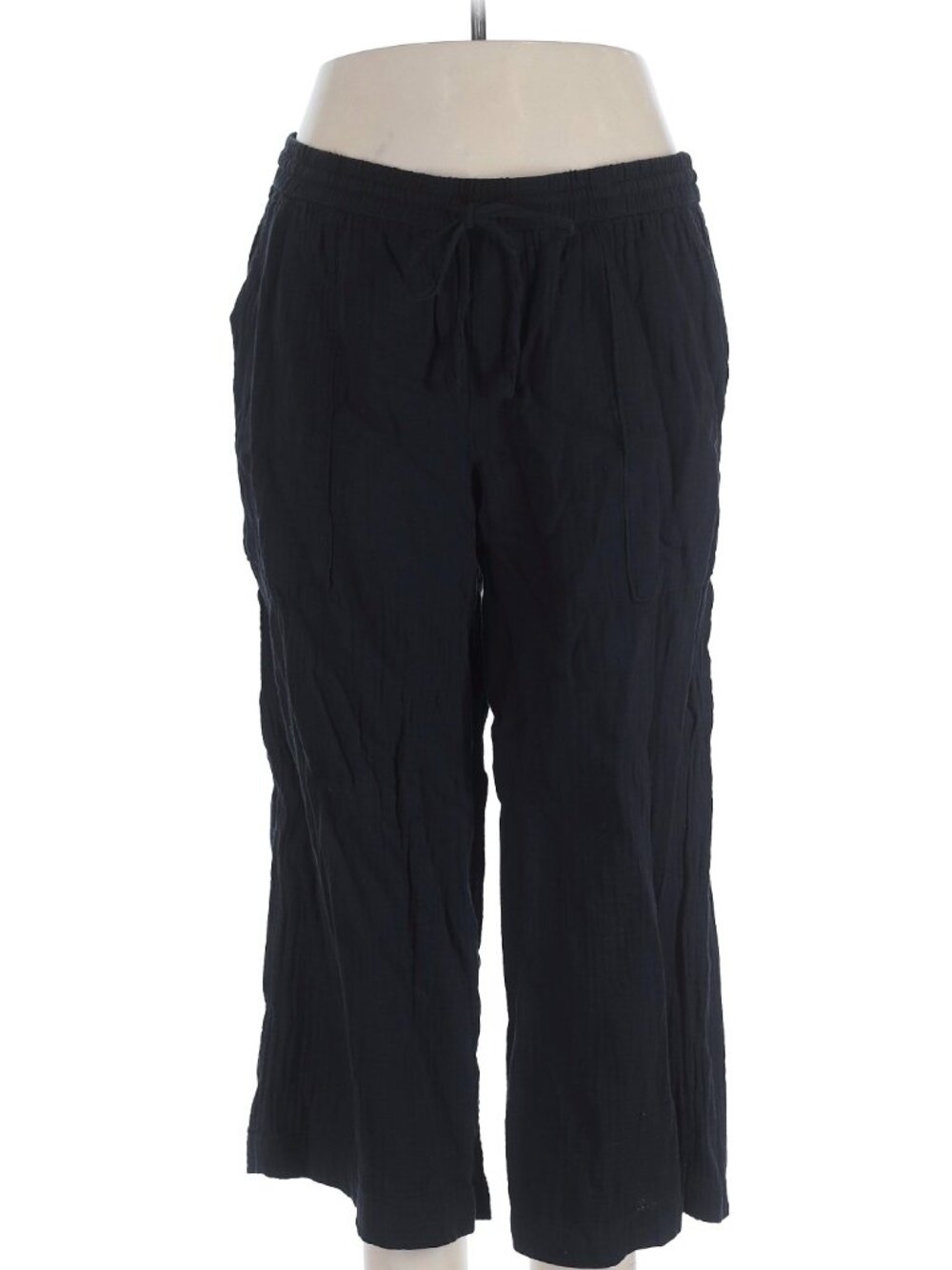 NWT LADIES SIZE XXL UNIVERSAL THREADS BLACK GAUZE WIDE LEG ELASTIC WAIST PANTS